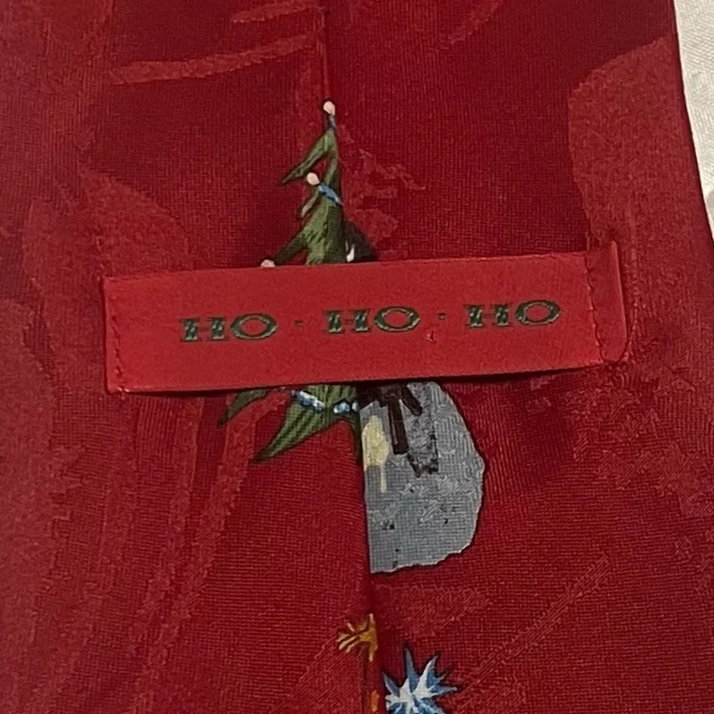 Christmas necktie snowman